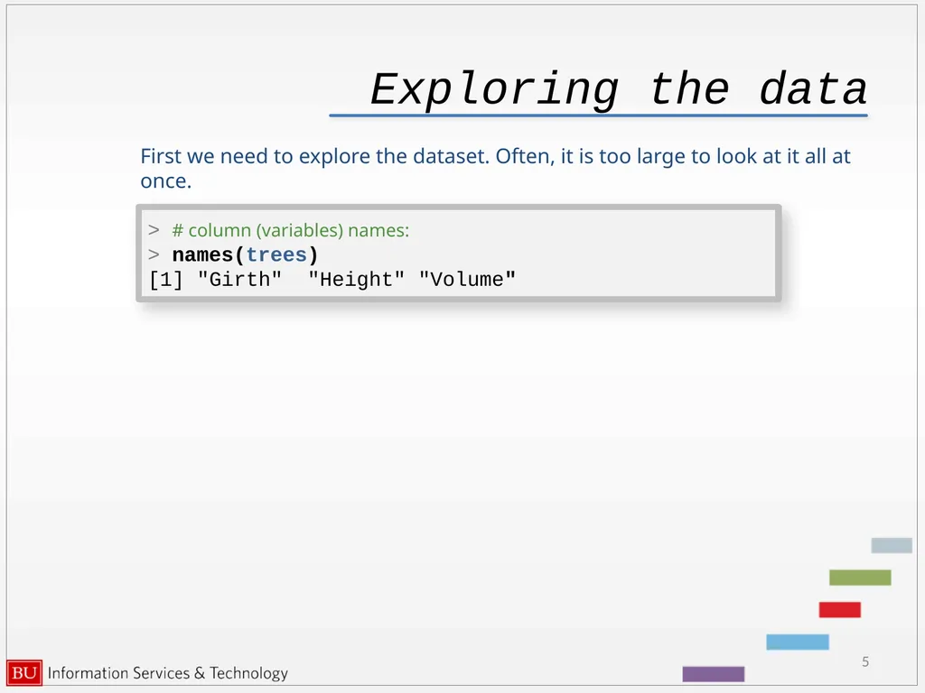 Graphics in R data analysis and visualization - slide 5 of 49