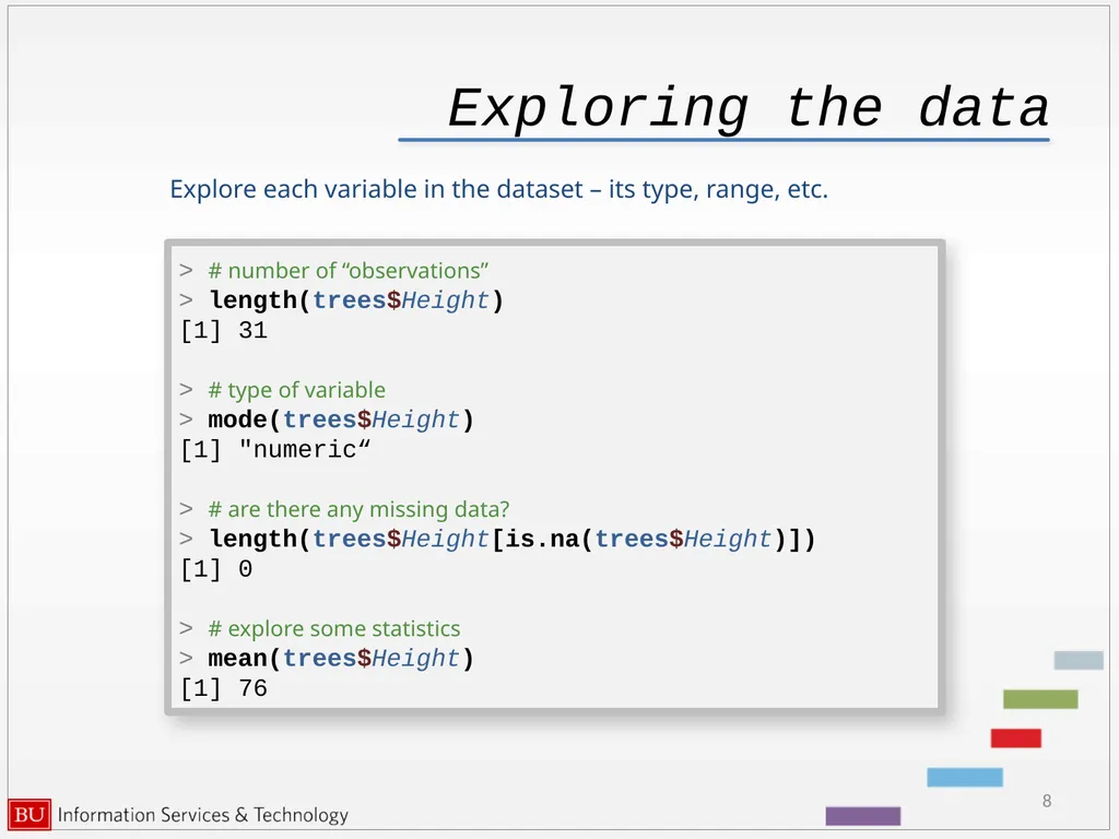 Graphics in R data analysis and visualization - slide 8 of 49