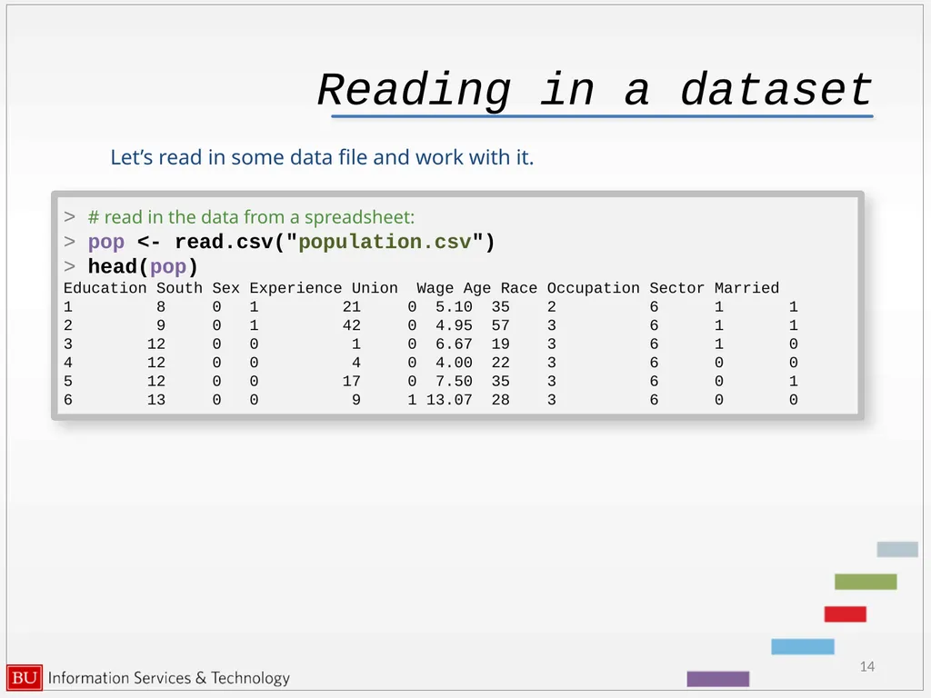 Graphics in R data analysis and visualization - slide 14 of 49