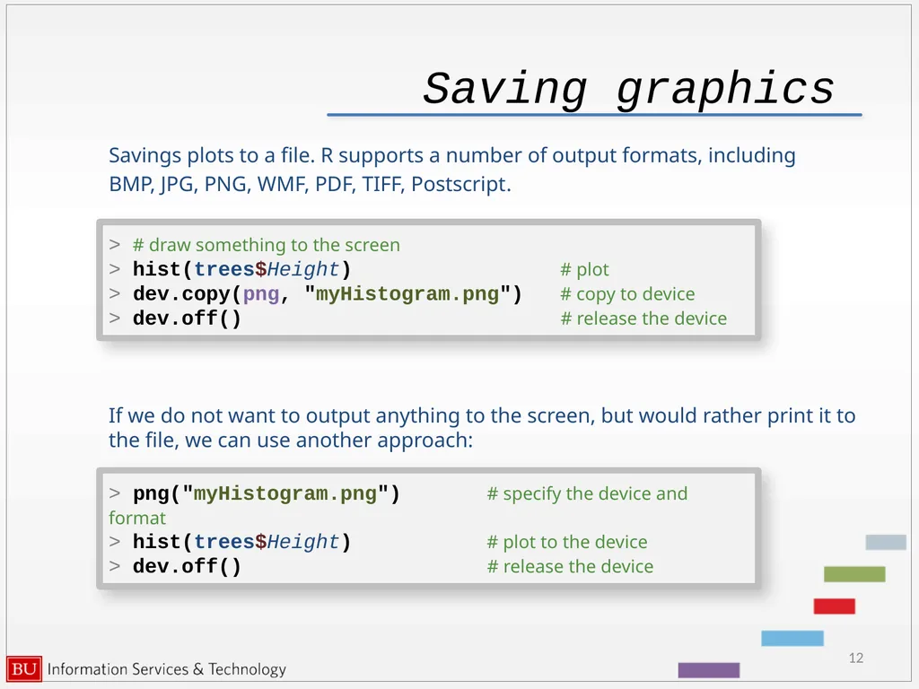 Graphics in R data analysis and visualization - slide 12 of 49
