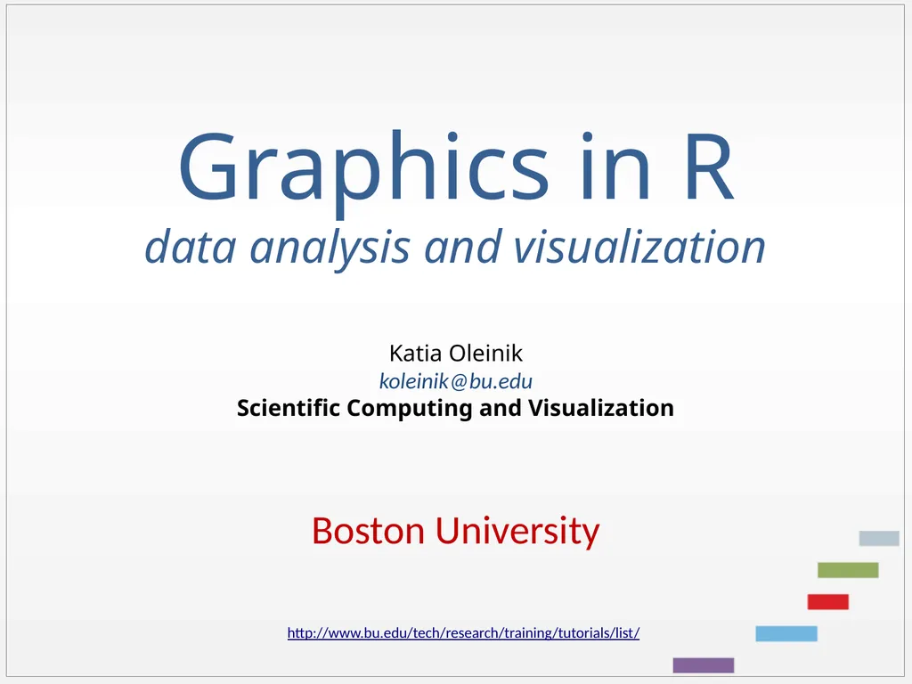 Graphics in R data analysis and visualization