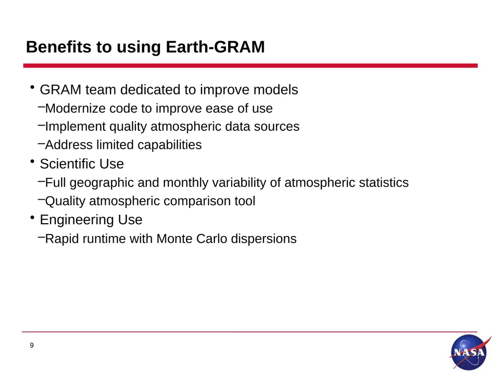 Earth Global Reference Atmospheric Model (GRAM) - slide 9 of 24
