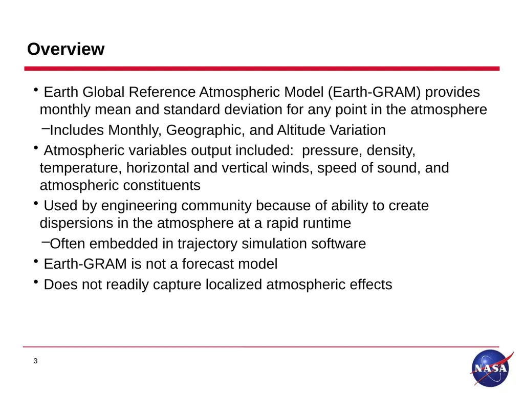 Earth Global Reference Atmospheric Model (GRAM) - slide 3 of 24