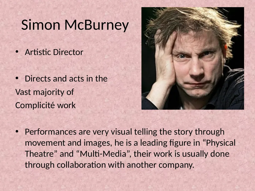 Theatre Complicité Aim- Integrating Physical - slide 5 of 17