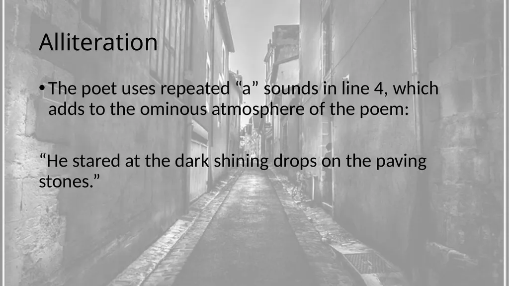 Street By Eiléan Ní Chuillenáin The poem tells of - slide 5 of 12