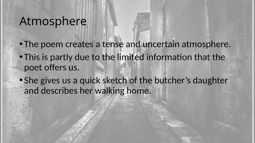 Street By Eiléan Ní Chuillenáin The poem tells of - slide 8 of 12