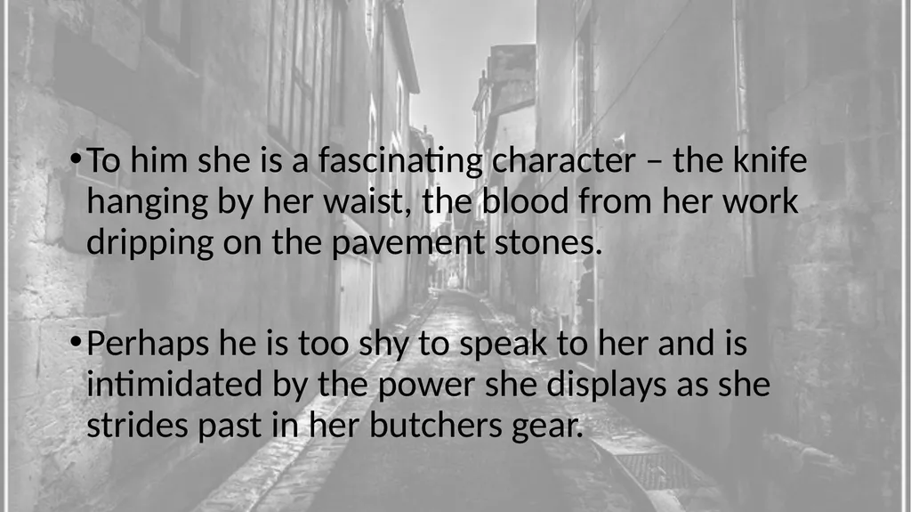 Street By Eiléan Ní Chuillenáin The poem tells of - slide 11 of 12
