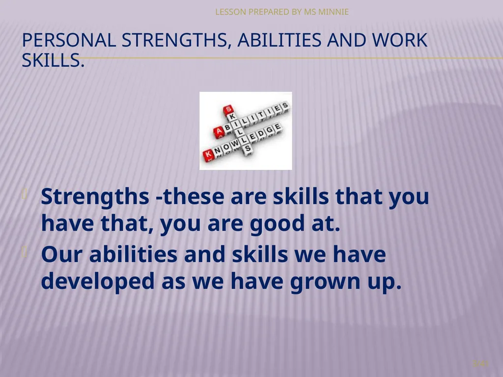 personal and career development LEVEL 3 MODULE 1 - slide 3 of 17