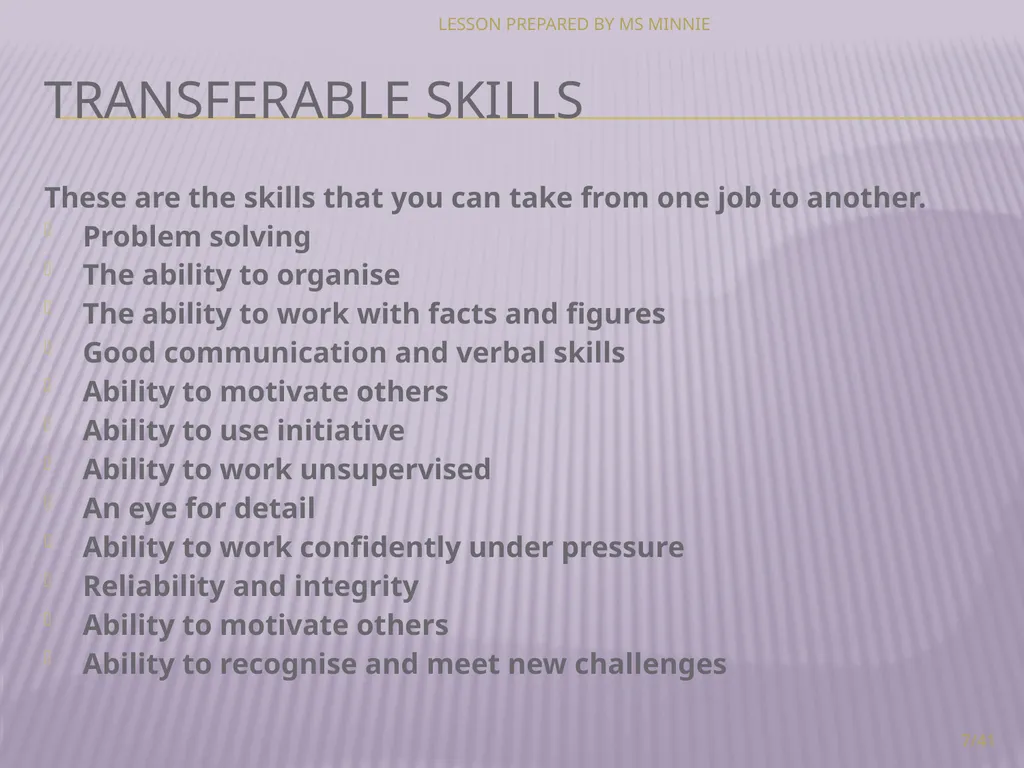 personal and career development LEVEL 3 MODULE 1 - slide 7 of 17