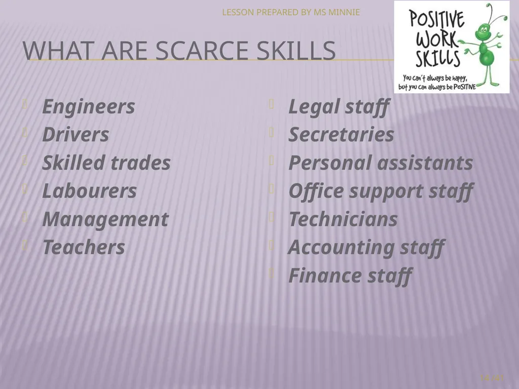 personal and career development LEVEL 3 MODULE 1 - slide 14 of 17