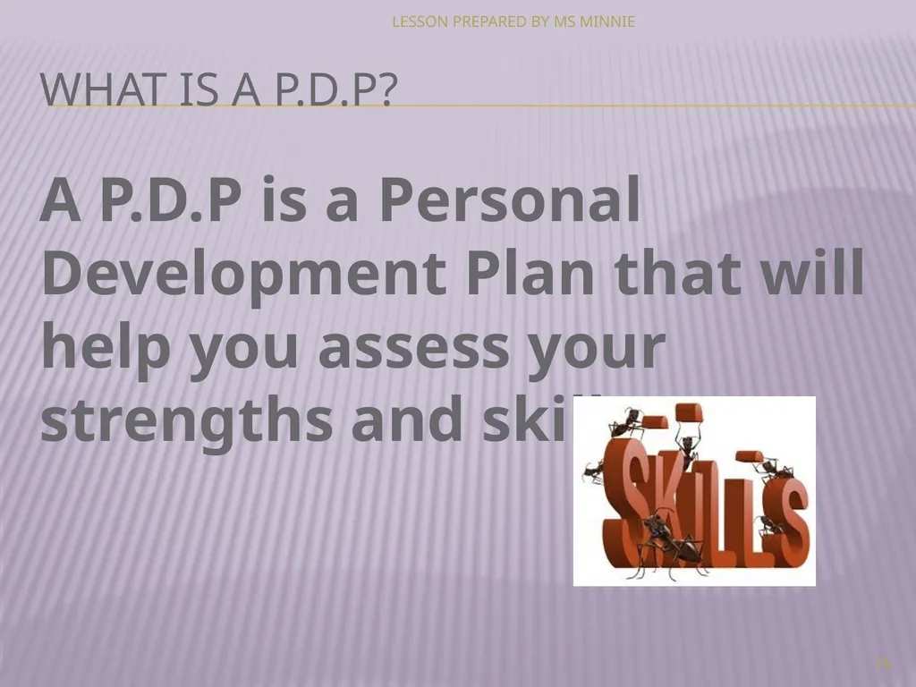 personal and career development LEVEL 3 MODULE 1 - slide 16 of 17