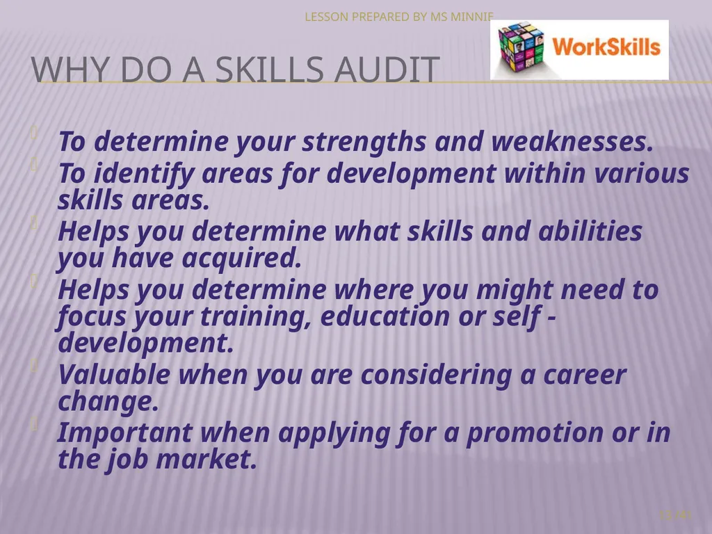 personal and career development LEVEL 3 MODULE 1 - slide 13 of 17