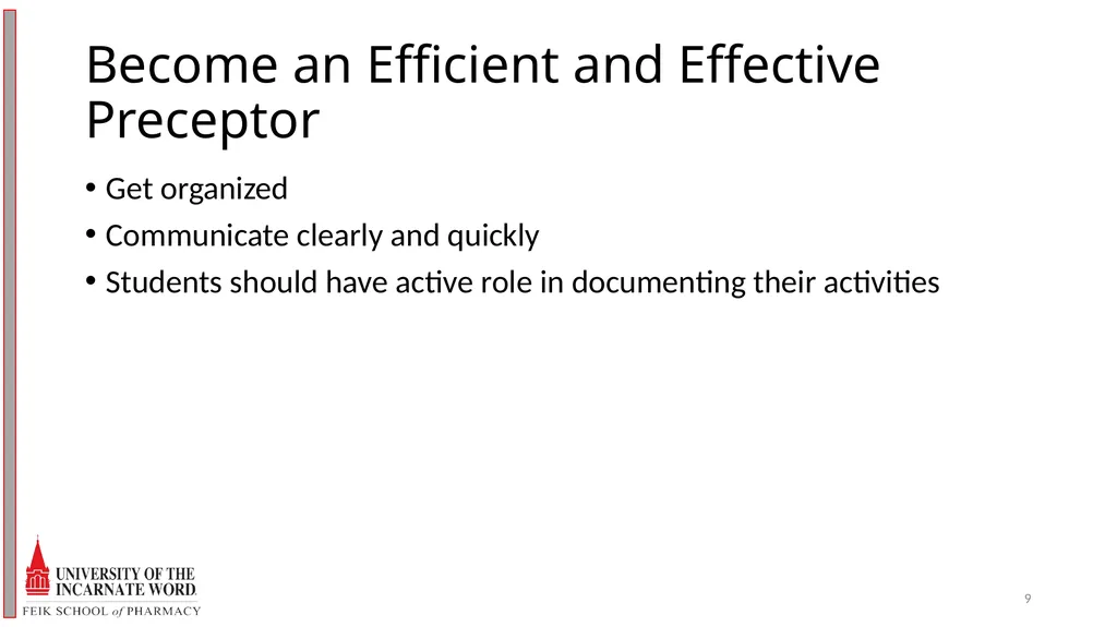 Precepting Across A Spectrum of Student Abilities - slide 9 of 30