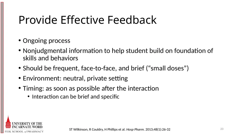 Precepting Across A Spectrum of Student Abilities - slide 23 of 30