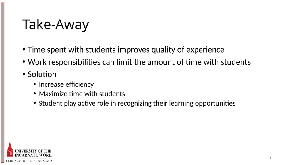 Precepting Across A Spectrum of Student Abilities - slide 8 of 30