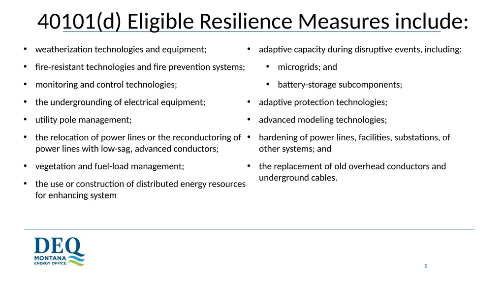 Grid Resilience & Reliability State & Federal - slide 5 of 12