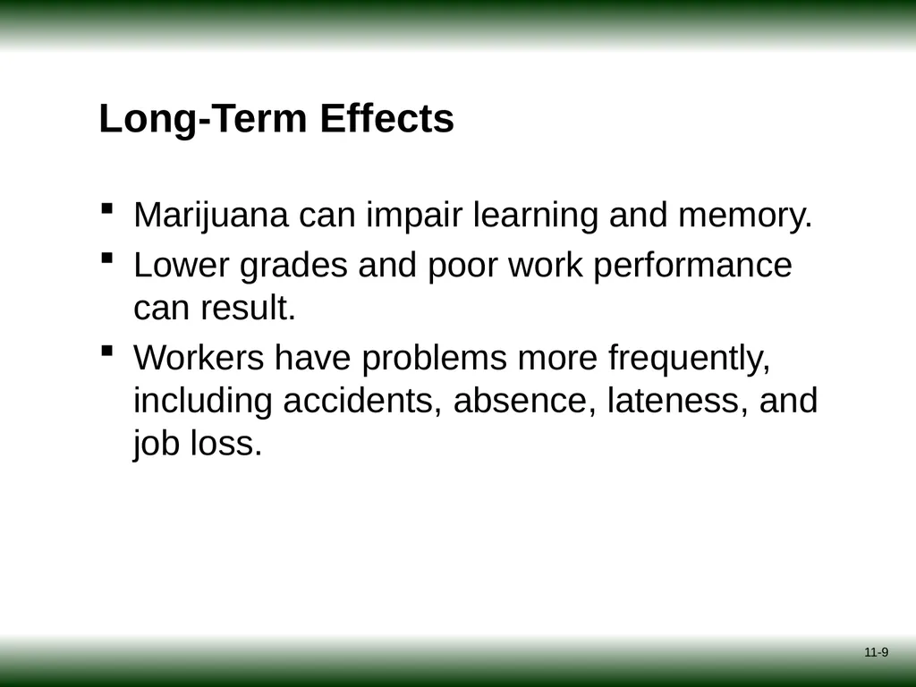 Session 11: Marijuana Psycho-Education for - slide 9 of 16