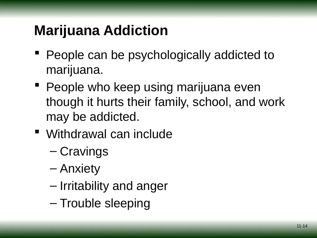 Session 11: Marijuana Psycho-Education for - slide 14 of 16