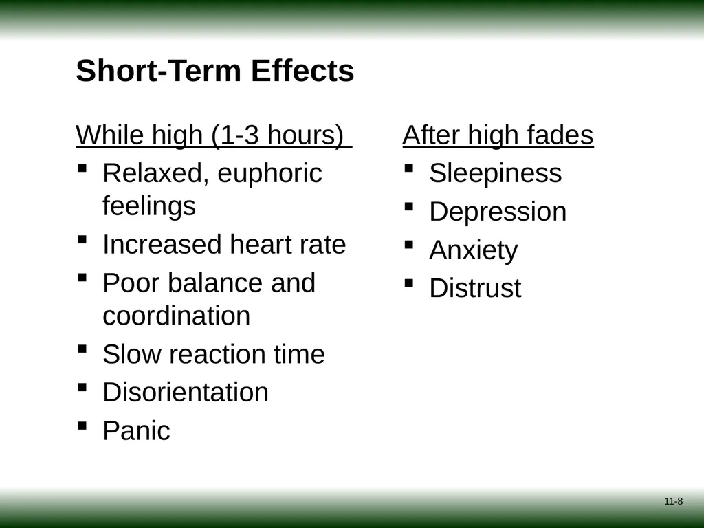 Session 11: Marijuana Psycho-Education for - slide 8 of 16