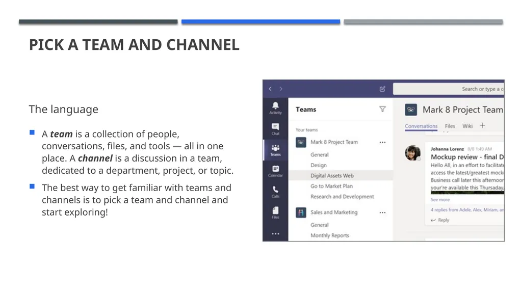 Microsoft Teams VUMC What is Teams? Microsoft - slide 5 of 8