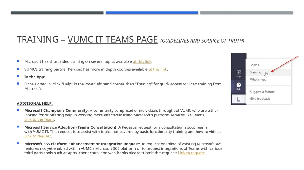 Microsoft Teams VUMC What is Teams? Microsoft - slide 8 of 8