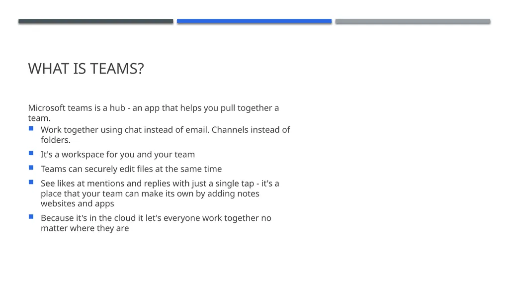 Microsoft Teams VUMC What is Teams? Microsoft - slide 2 of 8
