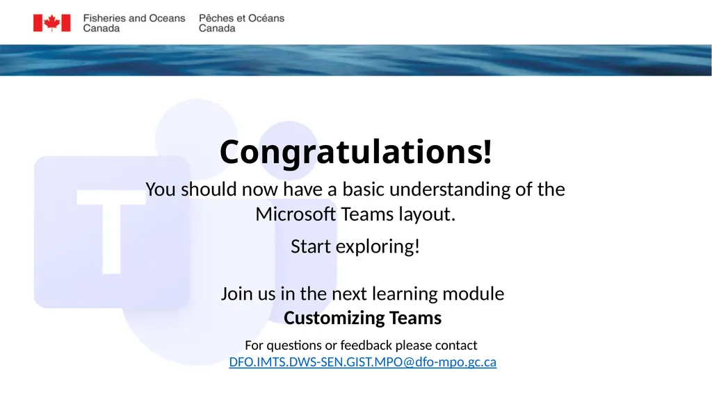 Microsoft Teams Training Module 2 NAVIGATING - slide 15 of 15