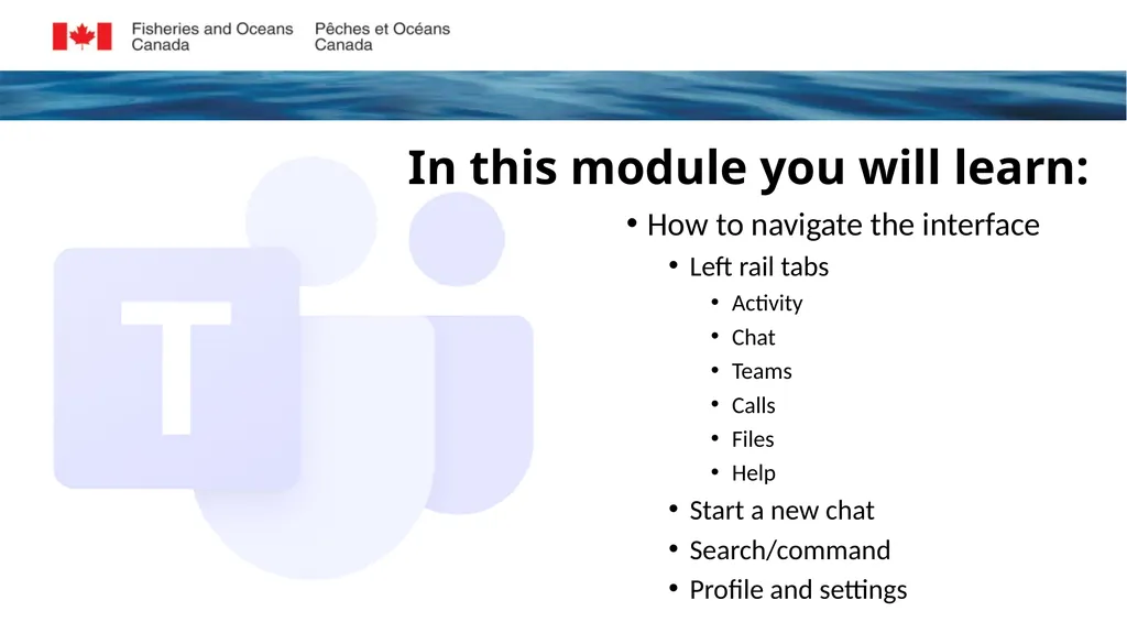 Microsoft Teams Training Module 2 NAVIGATING - slide 2 of 15