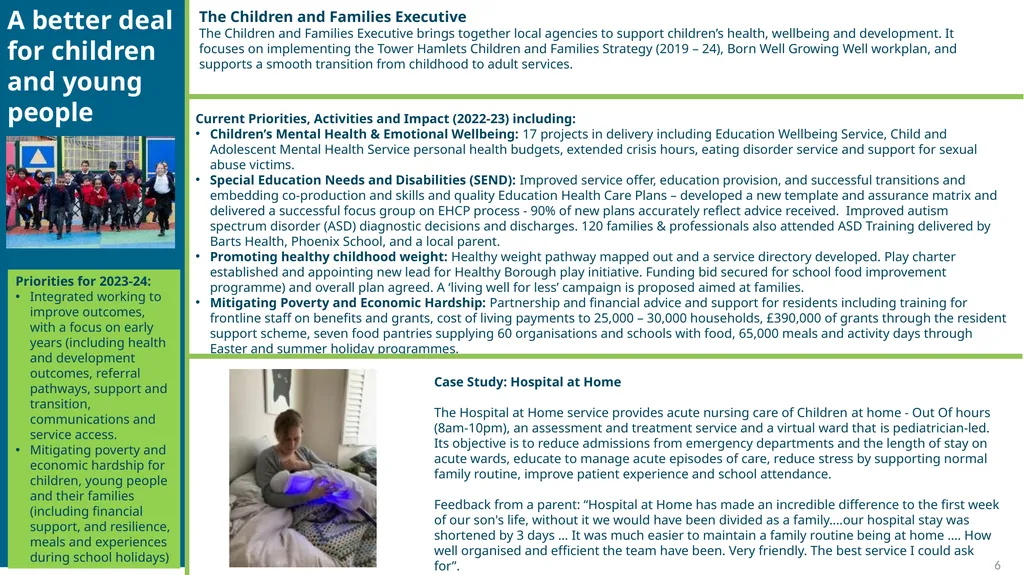 Tower Hamlets Plan (2018-2023) Annual Review, - slide 6 of 18