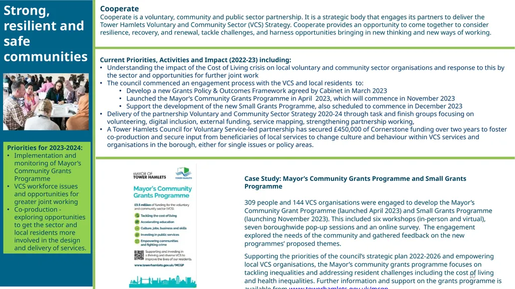 Tower Hamlets Plan (2018-2023) Annual Review, - slide 10 of 18