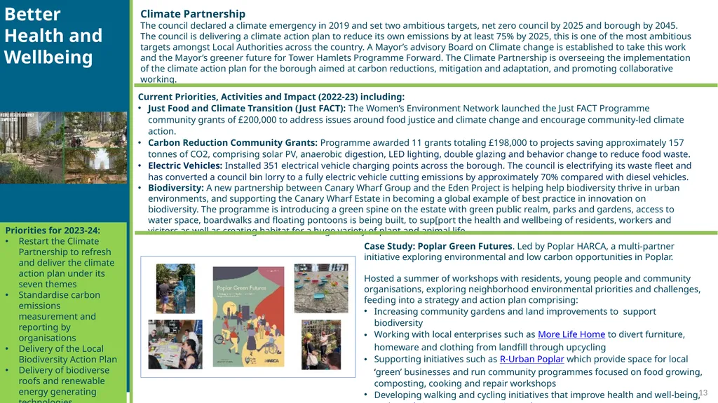 Tower Hamlets Plan (2018-2023) Annual Review, - slide 13 of 18
