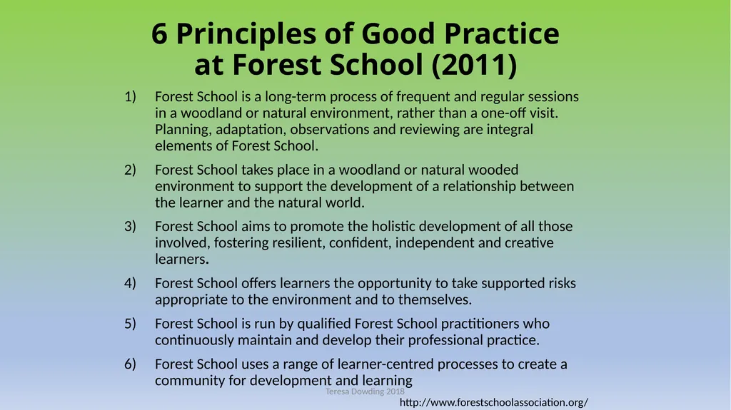 Forest School “an inspirational process, that - slide 3 of 5