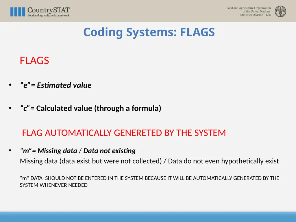CountrySTAT / FENIX Overview of the Coding System - slide 28 of 29