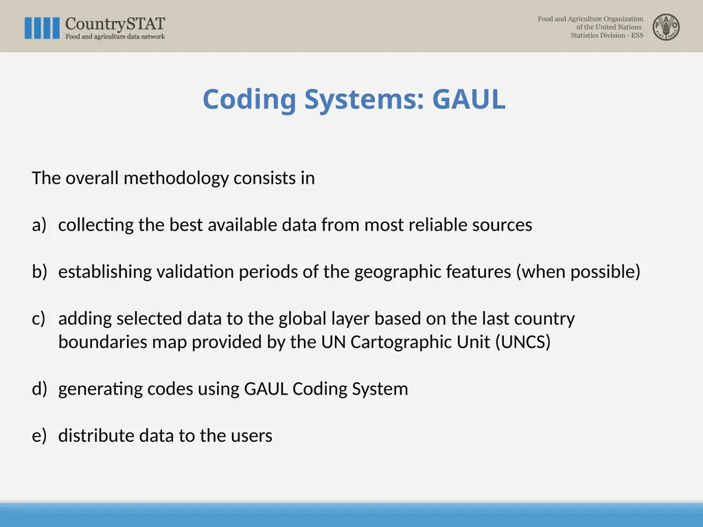 CountrySTAT / FENIX Overview of the Coding System - slide 14 of 29