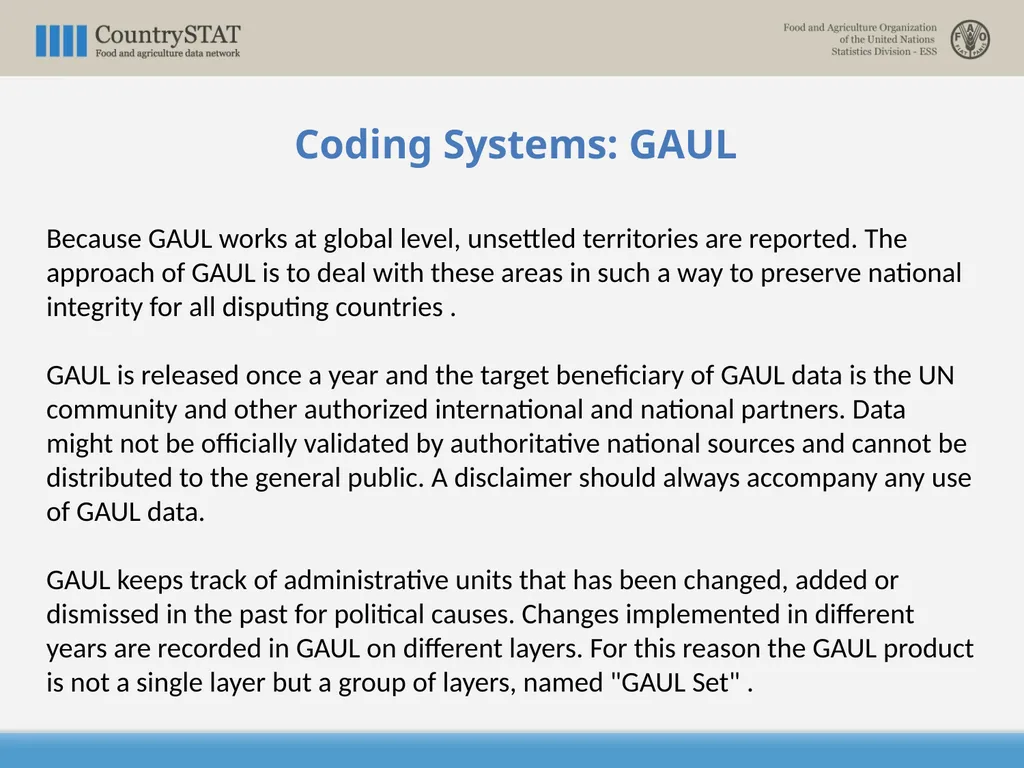 CountrySTAT / FENIX Overview of the Coding System - slide 15 of 29