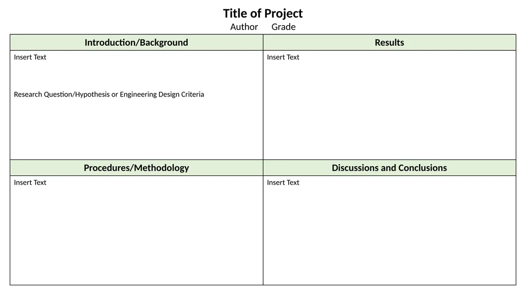 Title of Project Author Grade Title of Project - slide 2 of 7