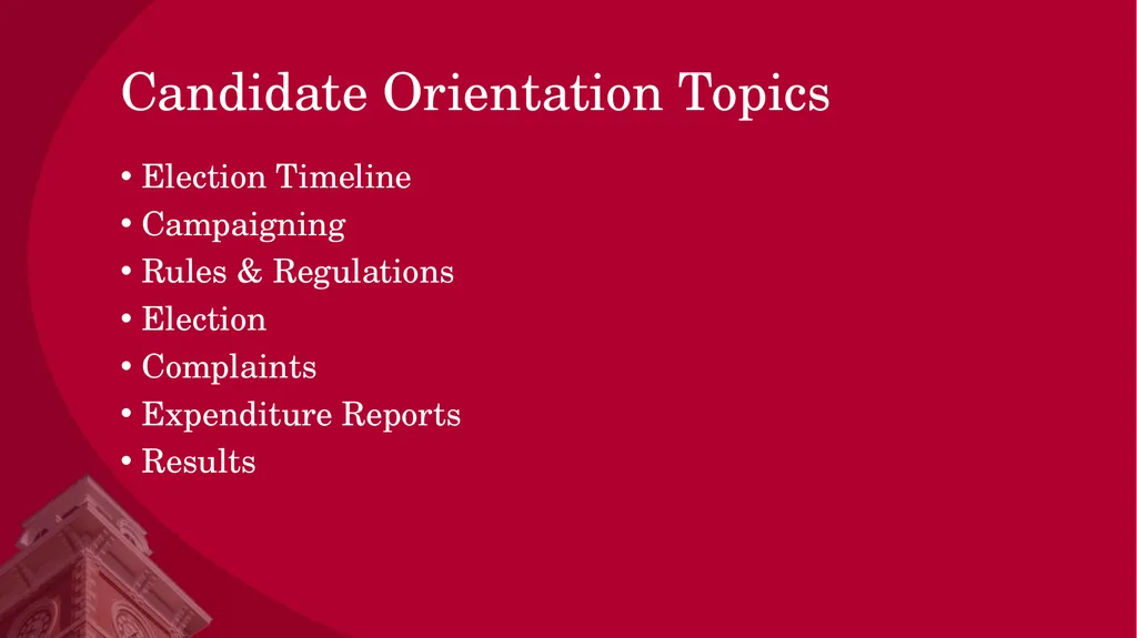 2025 General Election Senate Candidate Orientation - slide 2 of 41
