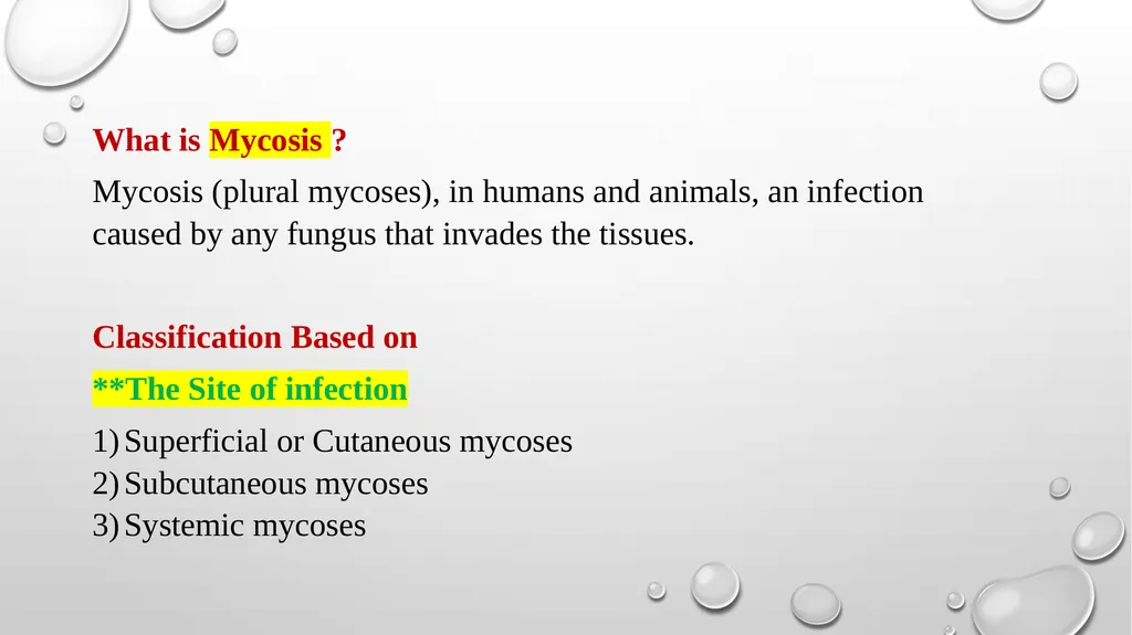 Medical Mycology Lab2 Mycosis What is Mycosis ? - slide 3 of 19