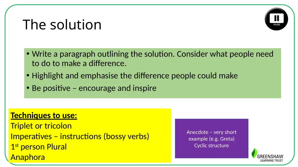Week 8 , Lesson 4 Writing: Plea for the Planet - slide 8 of 12