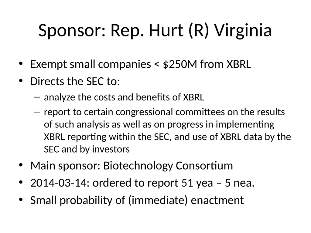 H.R. 4164 Small Company Disclosure Simplification - slide 2 of 4