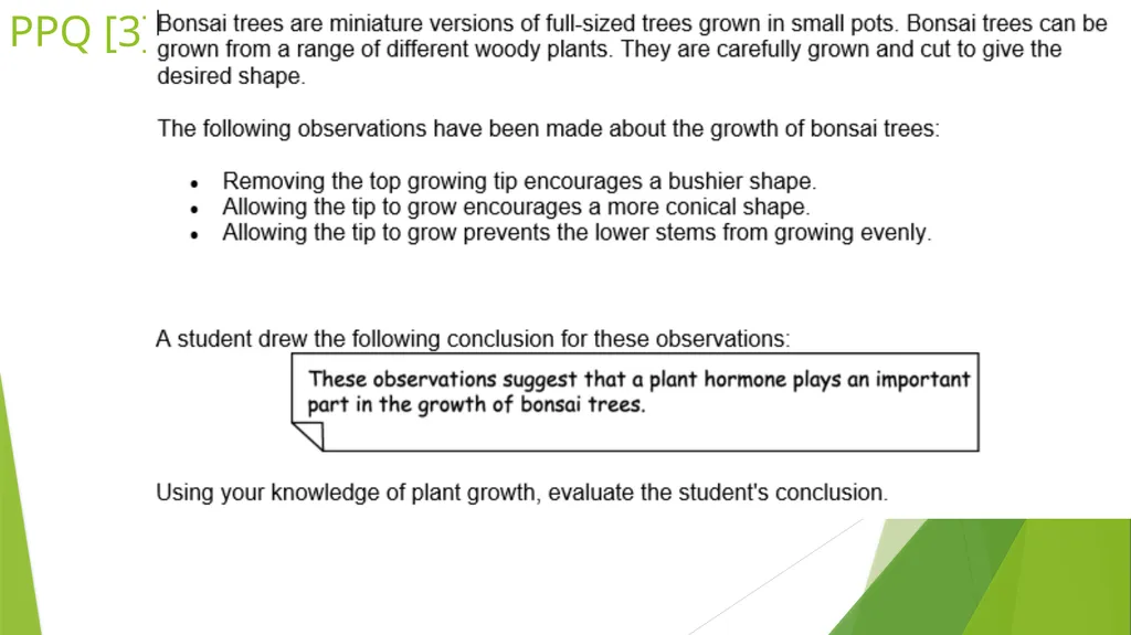 Abscission and Commercial hormones Spec Learning - slide 17 of 18