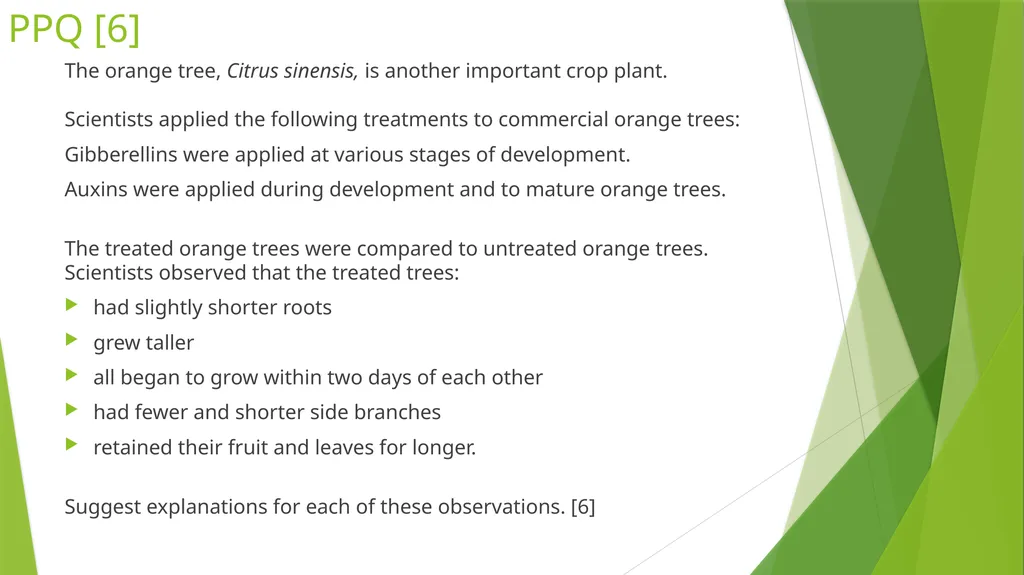 Abscission and Commercial hormones Spec Learning - slide 9 of 18