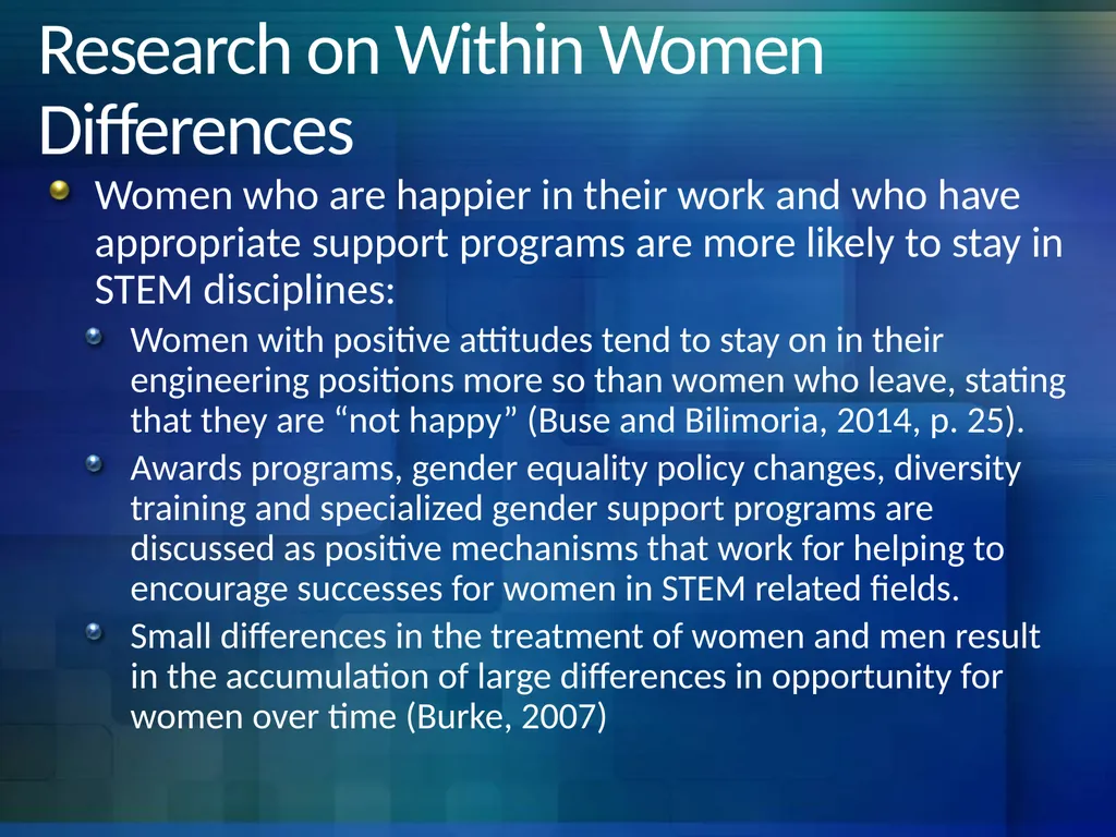 Exploring Between and Within Women Differences in - slide 18 of 28