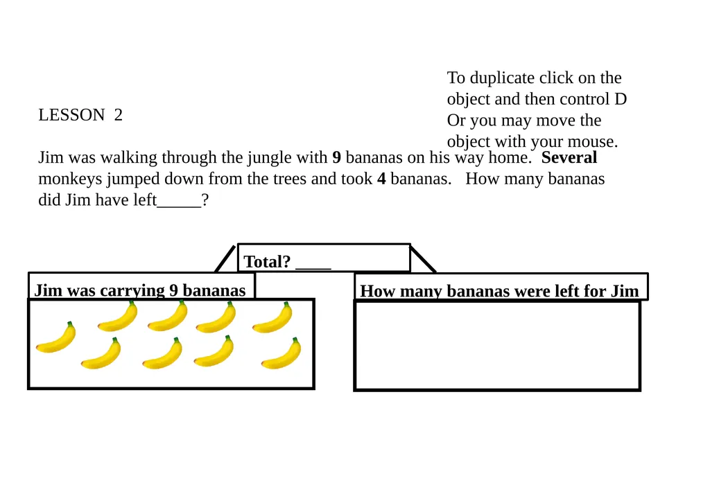 1ST & 2nd Grade Word Math Problem 5 LESSON 1 - slide 2 of 3
