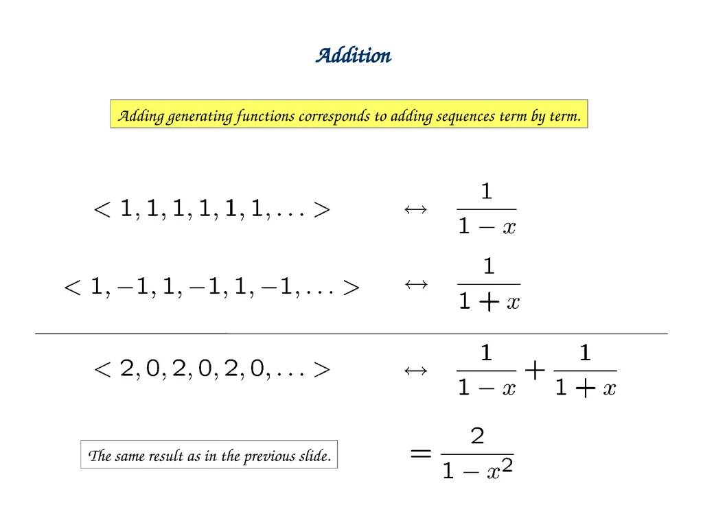 Generating Functions and Counting Trees Today’s - slide 11 of 54