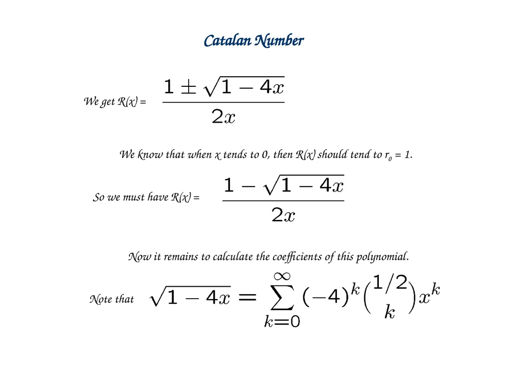 Generating Functions and Counting Trees Today’s - slide 46 of 54