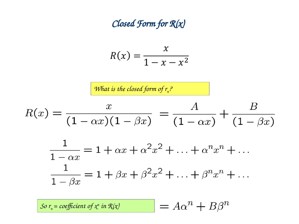 Generating Functions and Counting Trees Today’s - slide 36 of 54