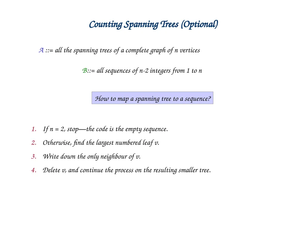 Generating Functions and Counting Trees Today’s - slide 51 of 54
