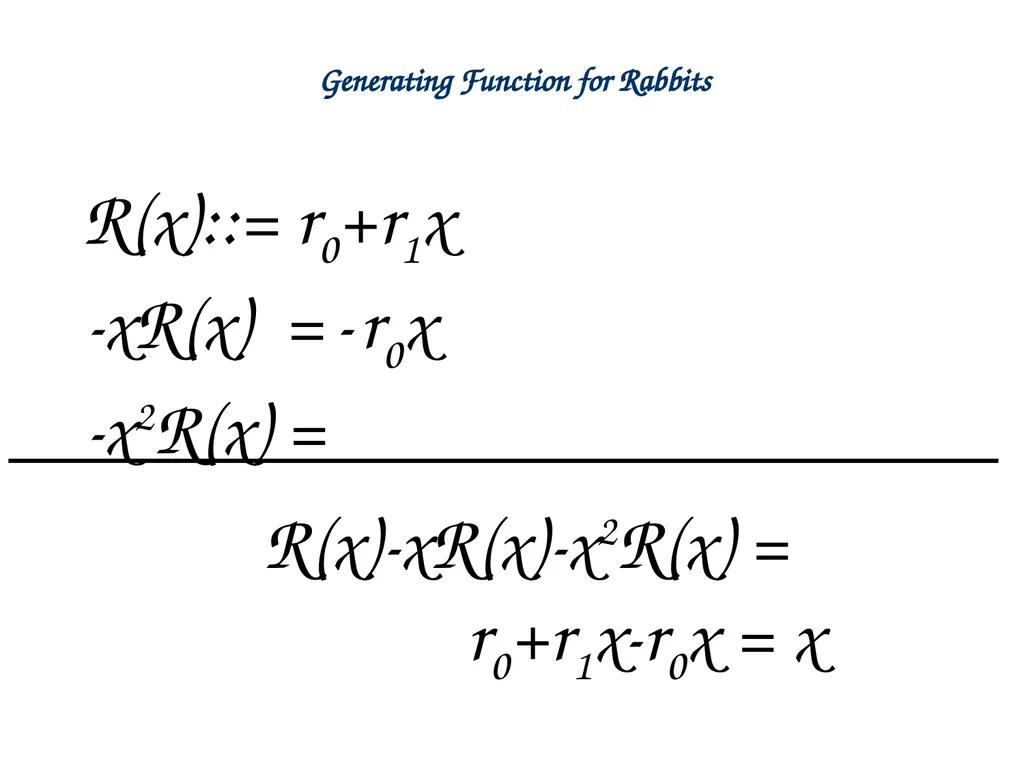 Generating Functions and Counting Trees Today’s - slide 35 of 54