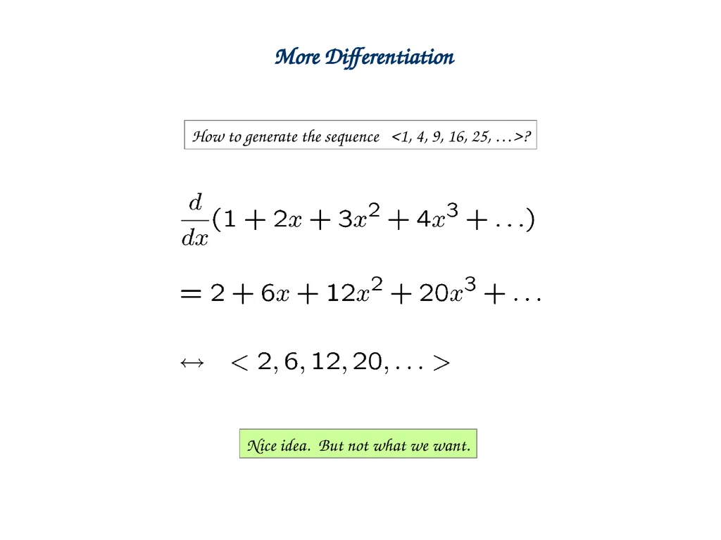 Generating Functions and Counting Trees Today’s - slide 14 of 54